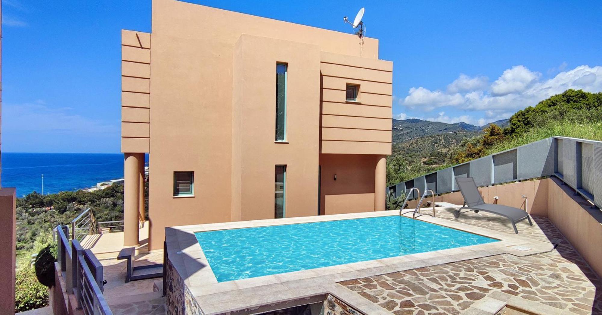 Ouzo Panoramic Houses 1, With Private Pool Plomari Exterior photo